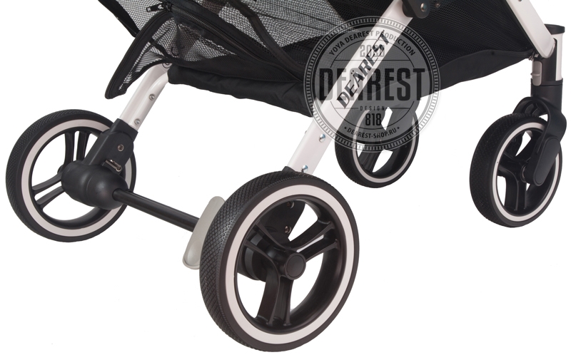 Диаметр задних колес коляски Yoya Dearest 818 Pro Black 16 см